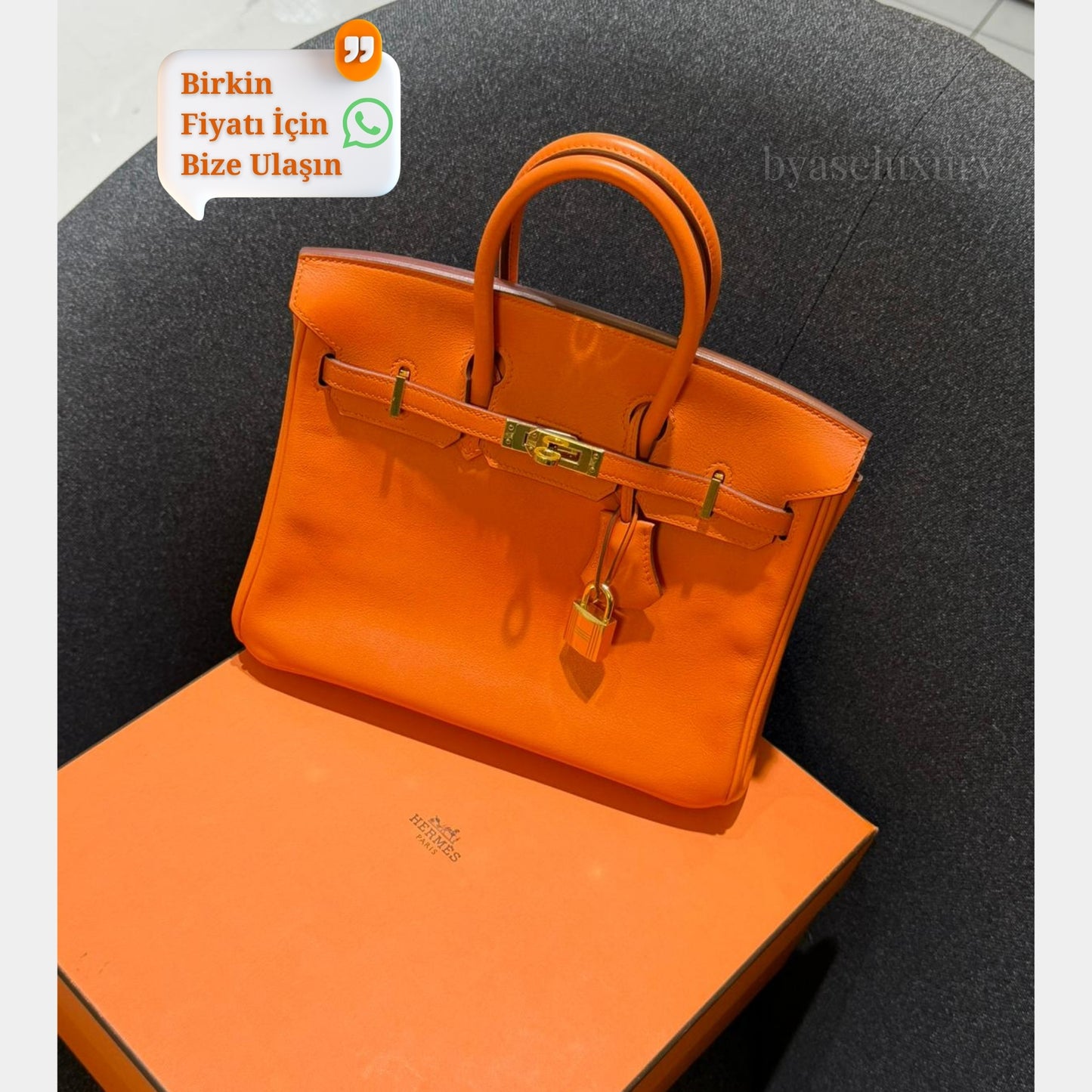 Hermès Birkin Turuncu Deri El Çantası –
