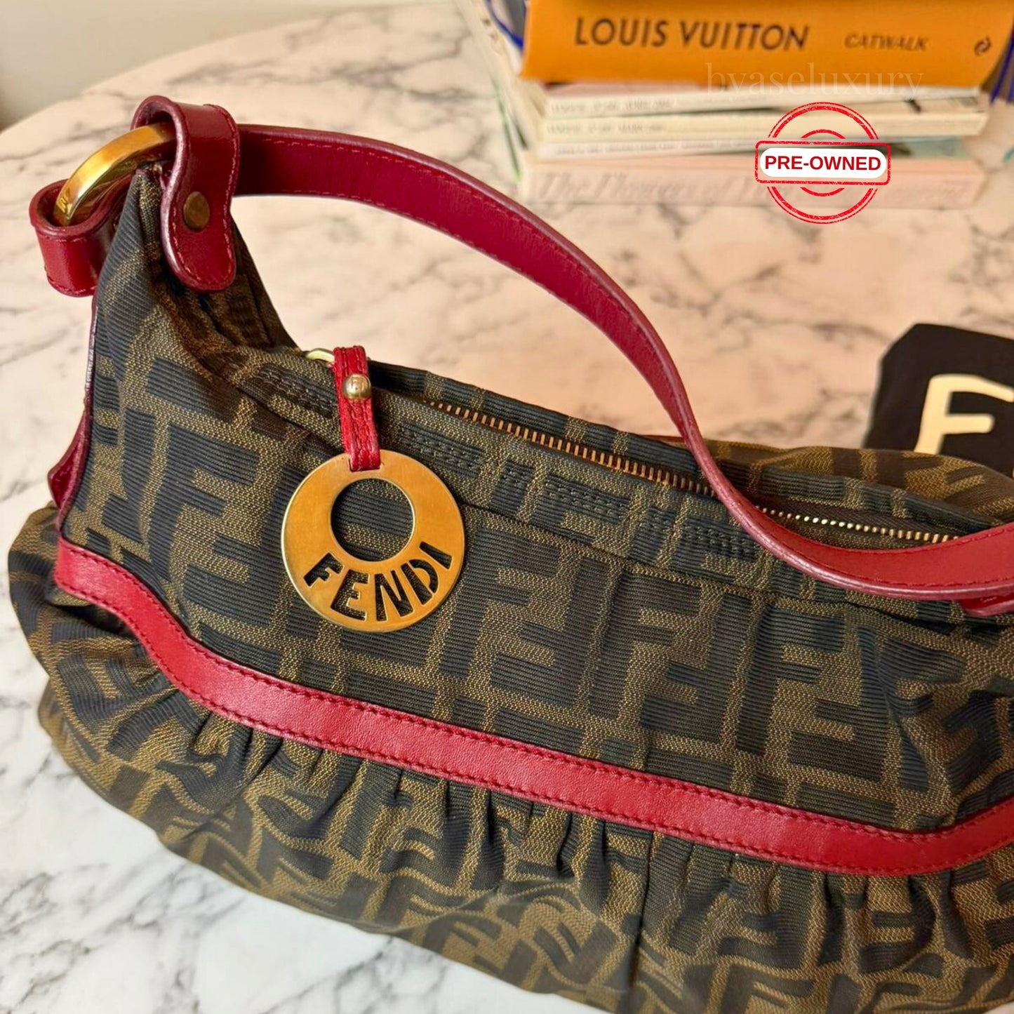 Fendi Zucca Monogram Omuz Çantası | Pre-Owned