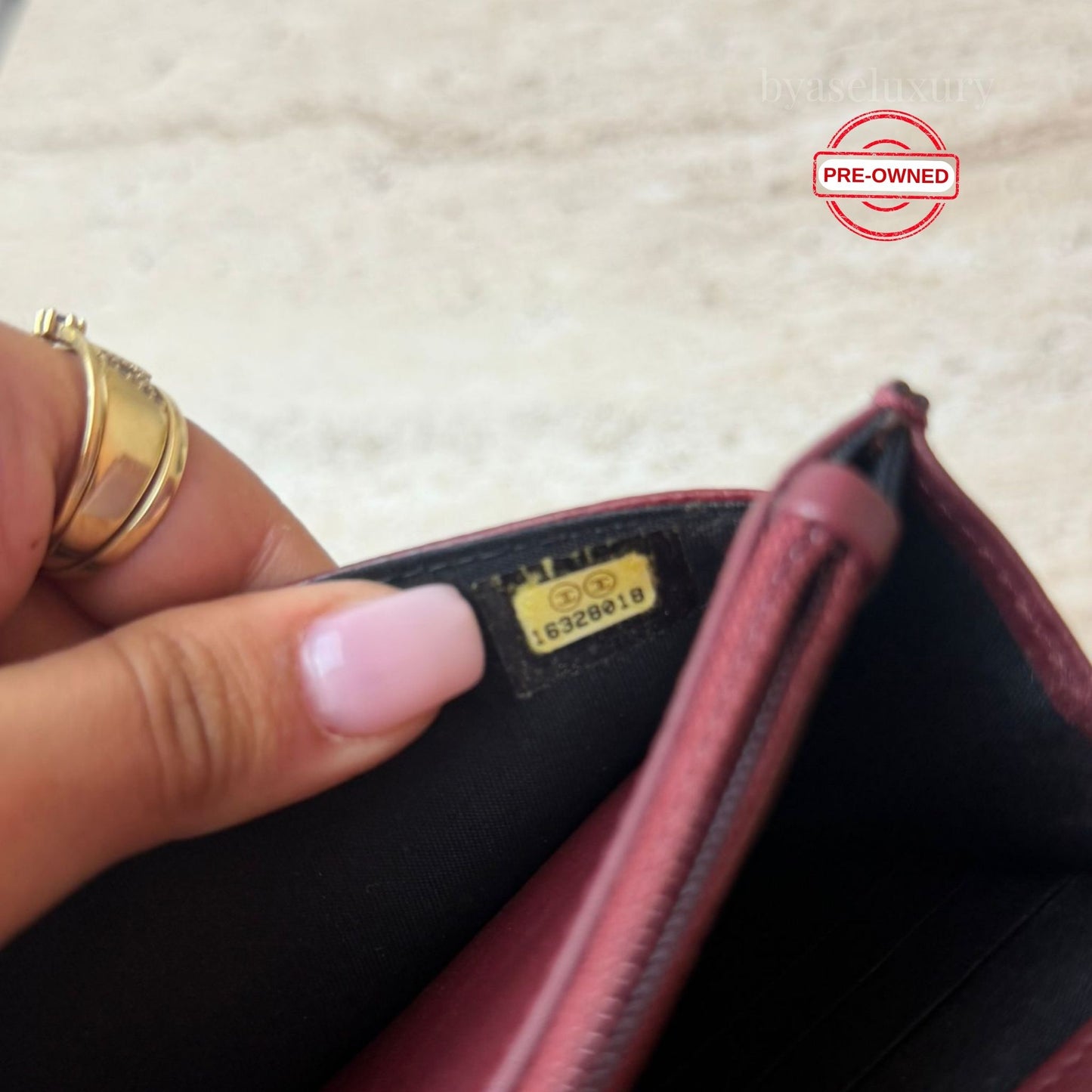 Chanel Timeless CC Wallet on Chain (WOC) Bordo Caviar Deri Çanta – Pre-Owned
