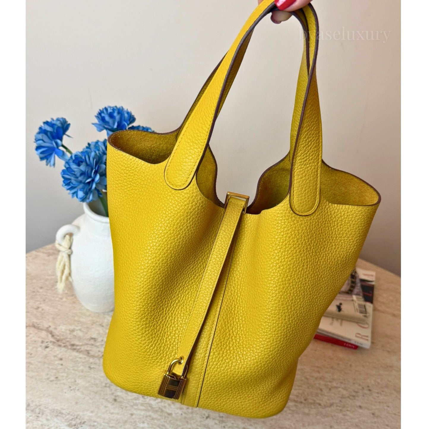 Hermès Picotin Lock 22 Lime Togo Deri Çanta