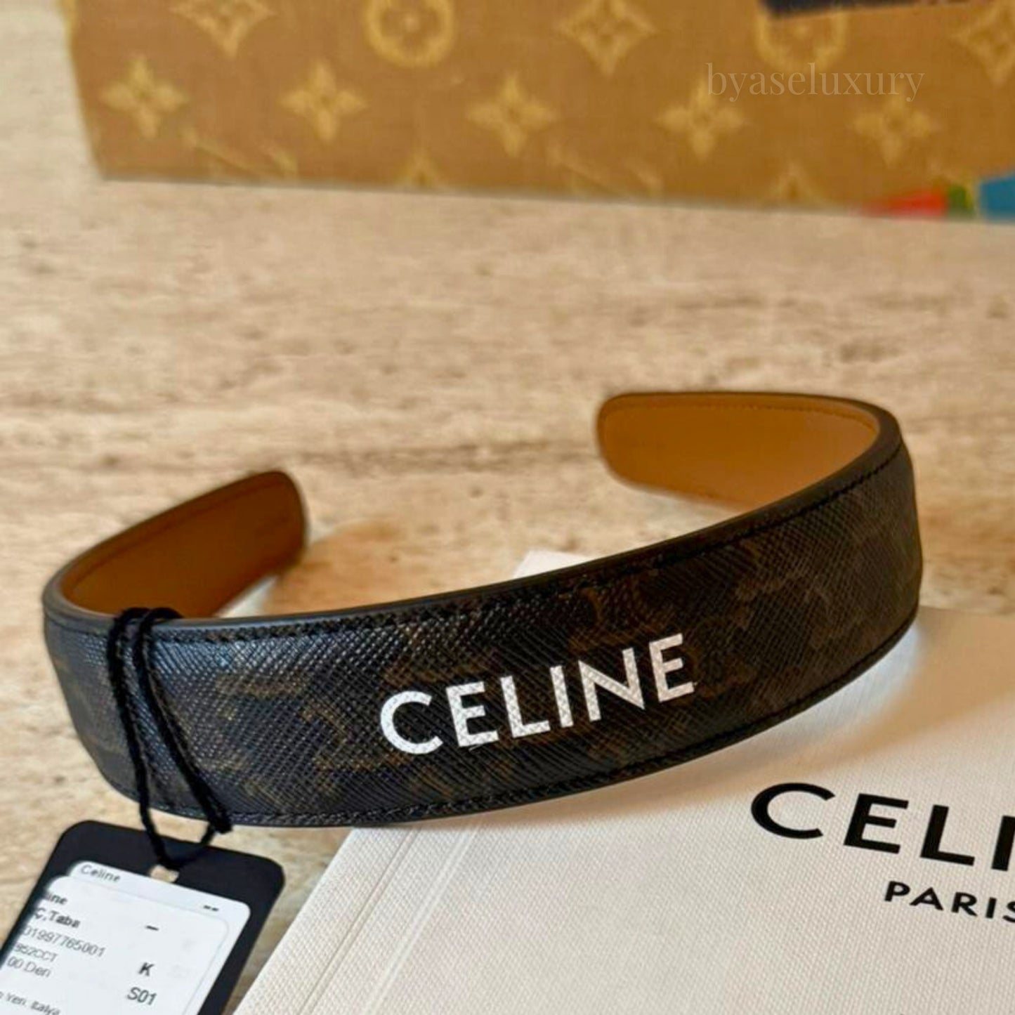 Celine Triomphe Saç Bandı (Taç) | Monogram Desenli