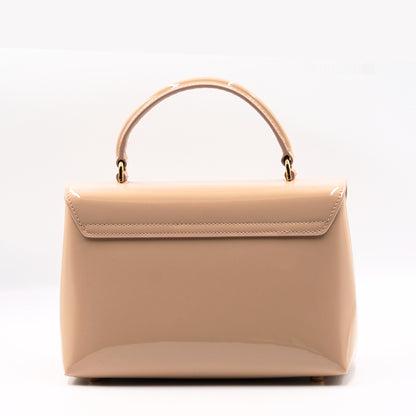 Celine Triomphe Vernis Top Handle Çanta – Nude