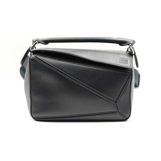 Loewe Puzzle Deri Omuz Çantası – Siyah