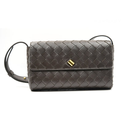 Bottega Veneta Intrecciato Deri Omuz Çantası – Kahverengi