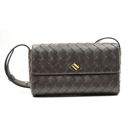 Bottega Veneta Intrecciato Deri Omuz Çantası – Kahverengi