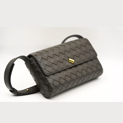 Bottega Veneta Intrecciato Deri Omuz Çantası – Kahverengi