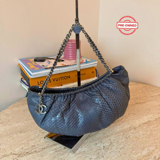 Chanel Python Deri Zincir Askılı Omuz Çantası – Koleksiyonluk | Pre-Owned