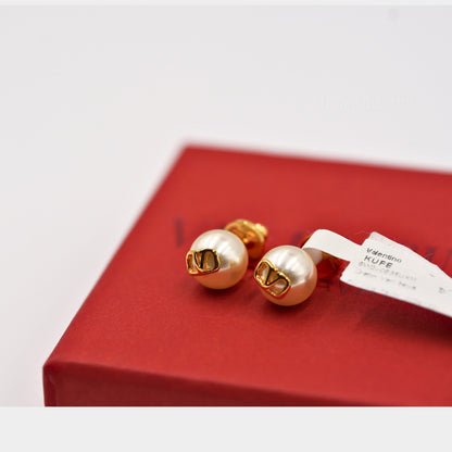 Valentino VLogo İnci Küpe