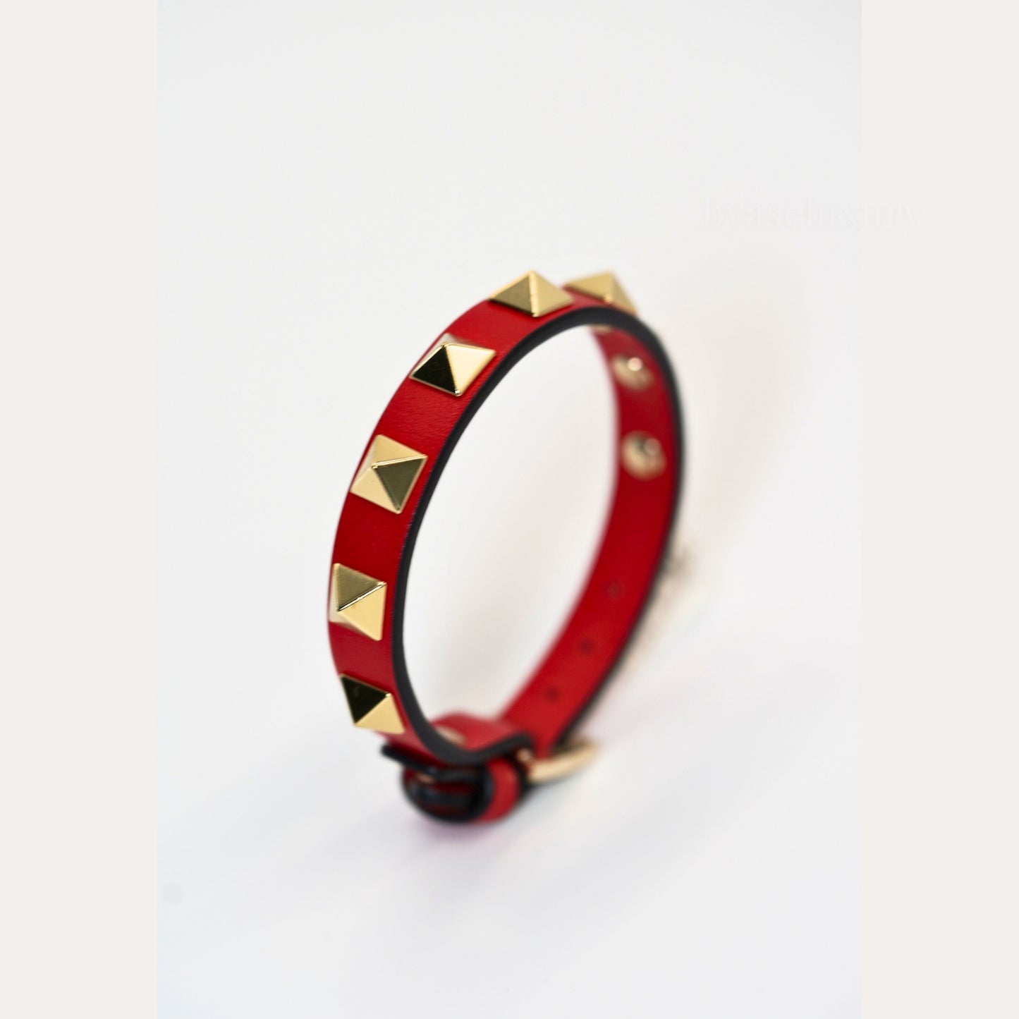 Valentino Garavani Rockstud Kırmızı Deri Bilezik