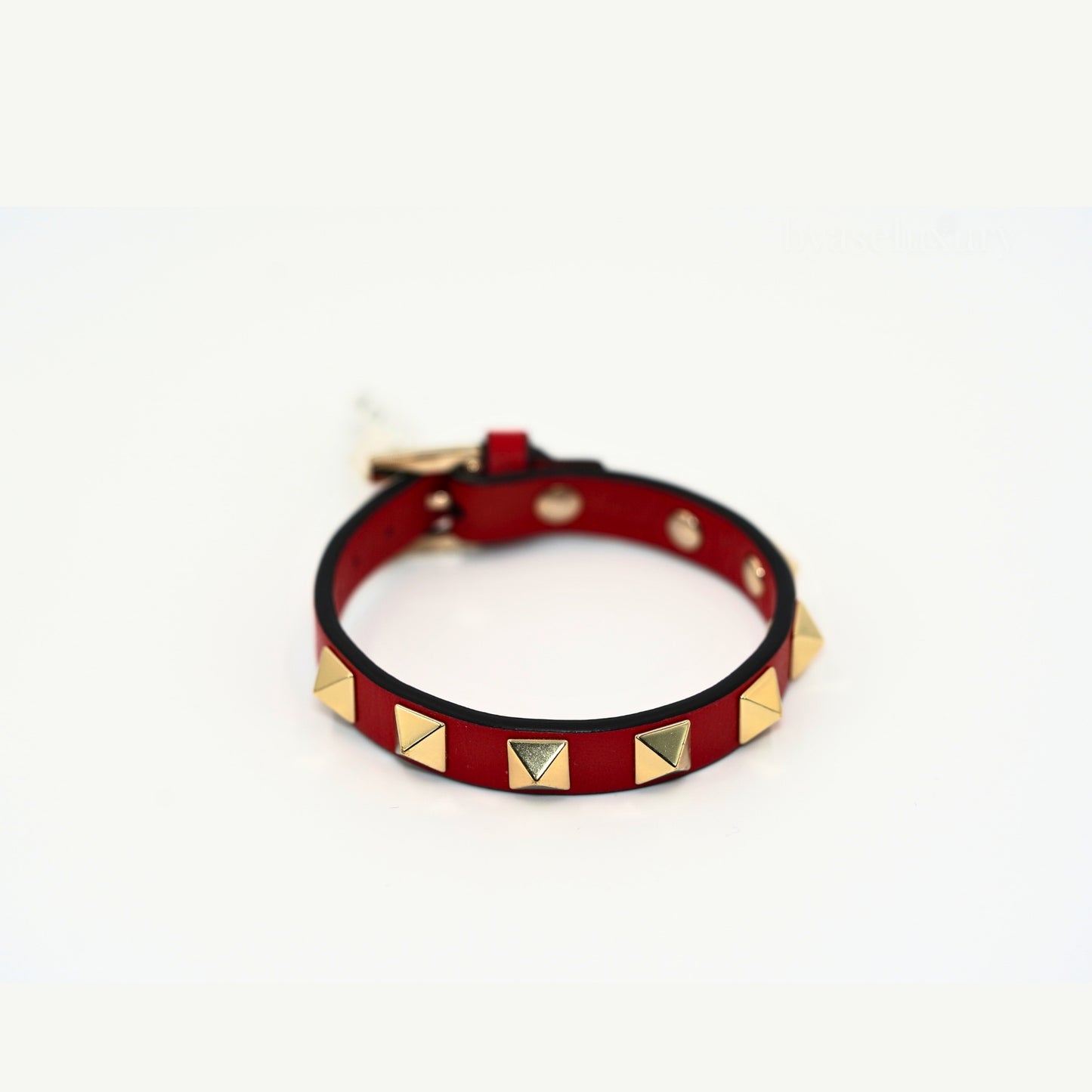 Valentino Garavani Rockstud Kırmızı Deri Bilezik