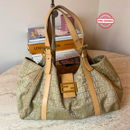Fendi Zuccino Canvas Çanta – Vintage | Pre-Owned