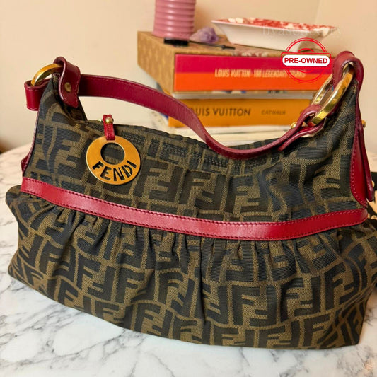 Fendi Zucca Monogram Omuz Çantası | Pre-Owned