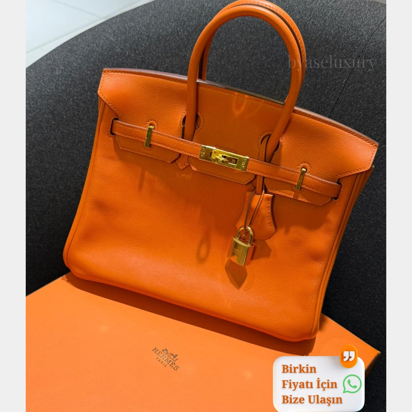 Hermès Birkin Turuncu Deri El Çantası –