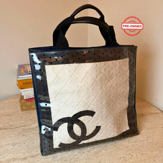 Chanel Limited Plaj Çantası – Şeffaf CC Logolu | Pre-Owned