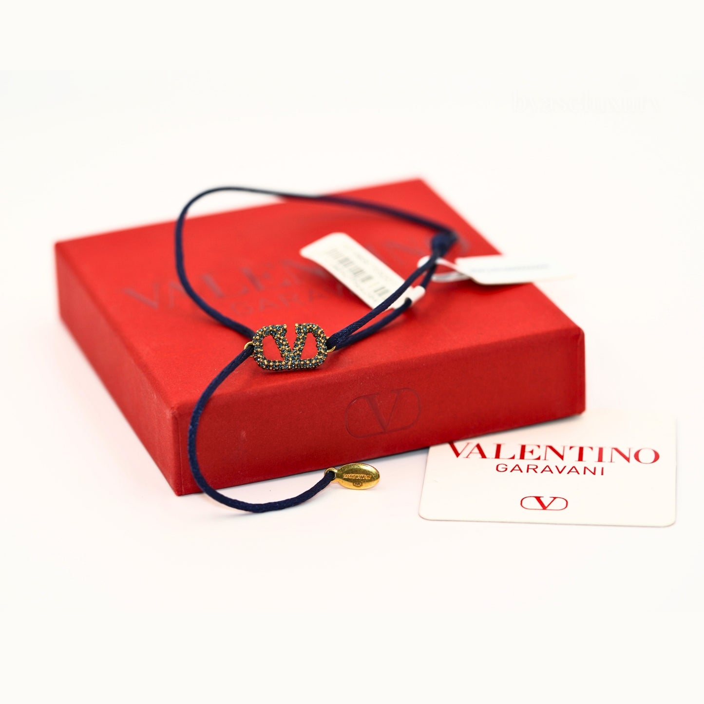 Valentino VLogo Mavi İp Bileklik