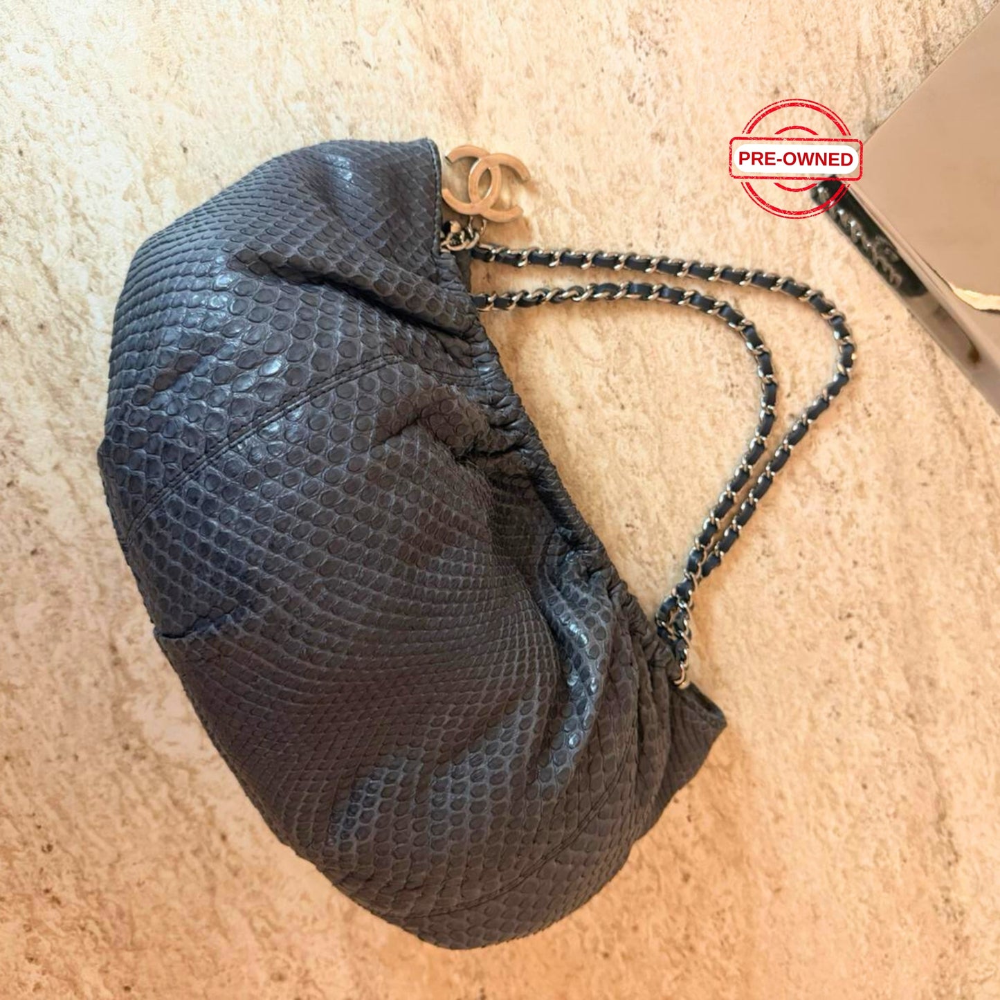 Chanel Python Deri Zincir Askılı Omuz Çantası – Koleksiyonluk | Pre-Owned