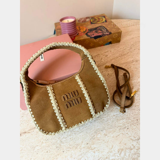 Miu Miu Süet Mini El Çantası