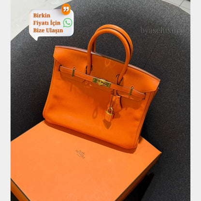 Hermès Birkin Turuncu Deri El Çantası –