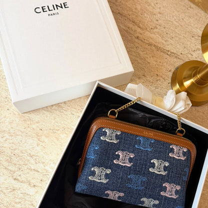 Celine Limited Edition Denim Monogram Cüzdan