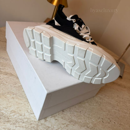 Alexander McQueen Siyah-Beyaz Platform Sneaker 39 Numara