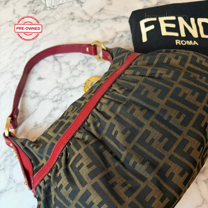 Fendi Zucca Monogram Omuz Çantası | Pre-Owned