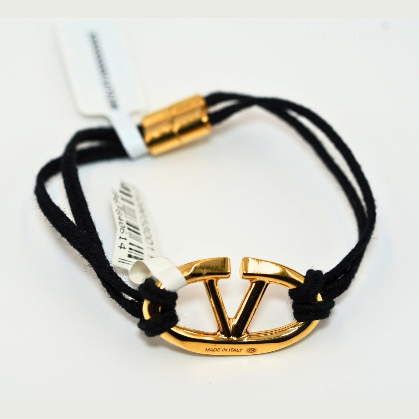 Valentino VLogo Siyah İp Bileklik