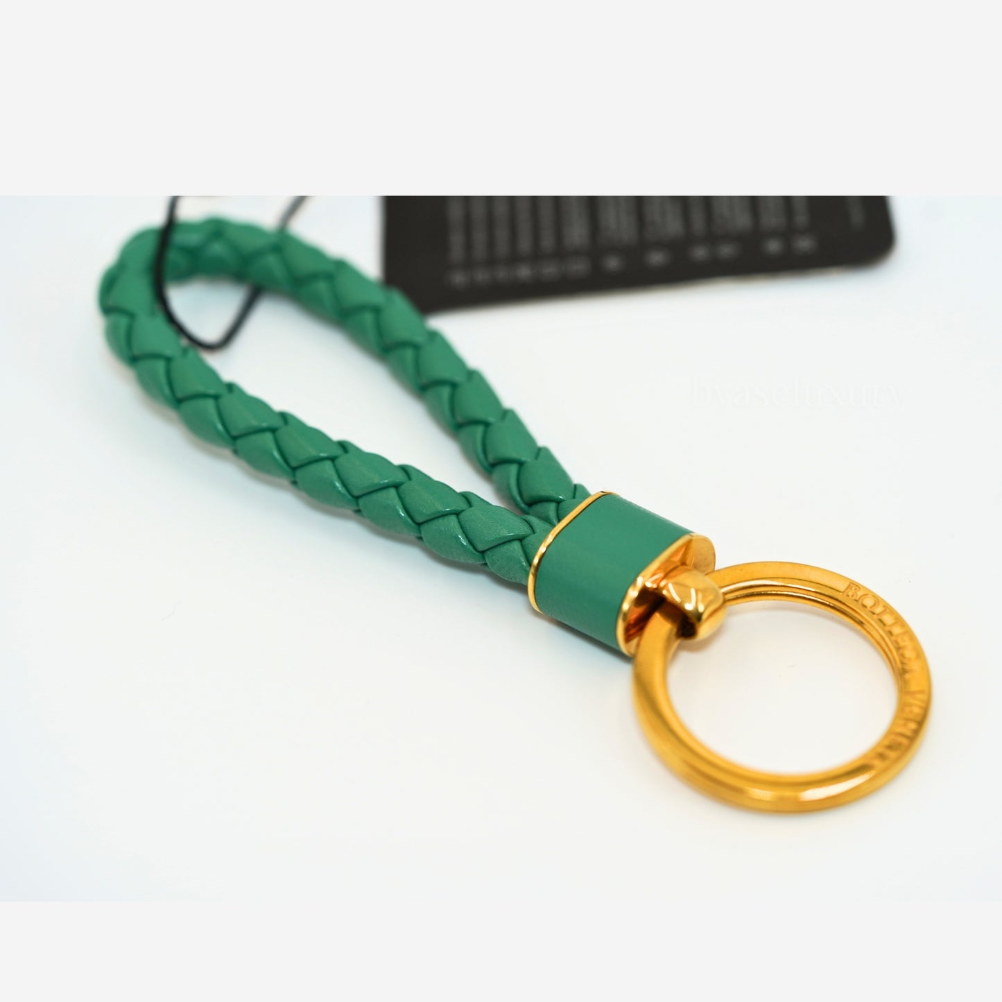 Bottega Vanetta Yeşil Deri Örgü Anahtarlık