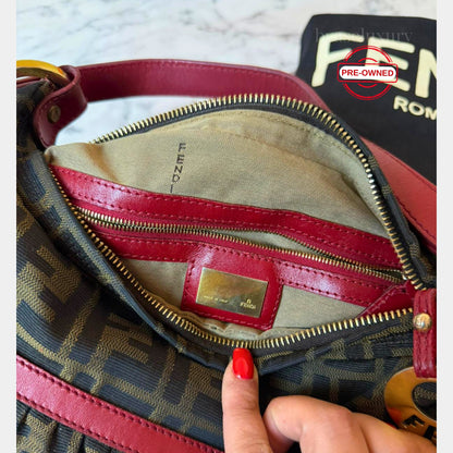 Fendi Zucca Monogram Omuz Çantası | Pre-Owned
