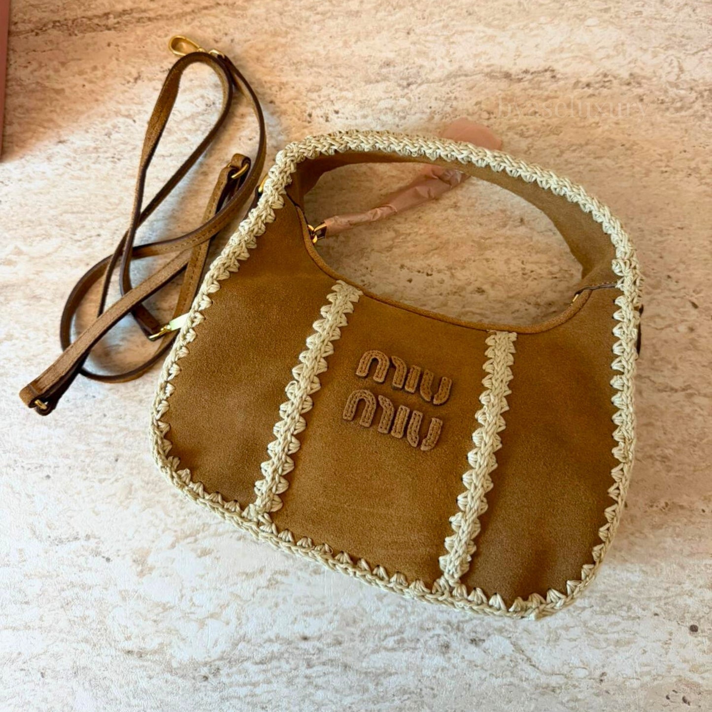 Miu Miu Süet Mini El Çantası