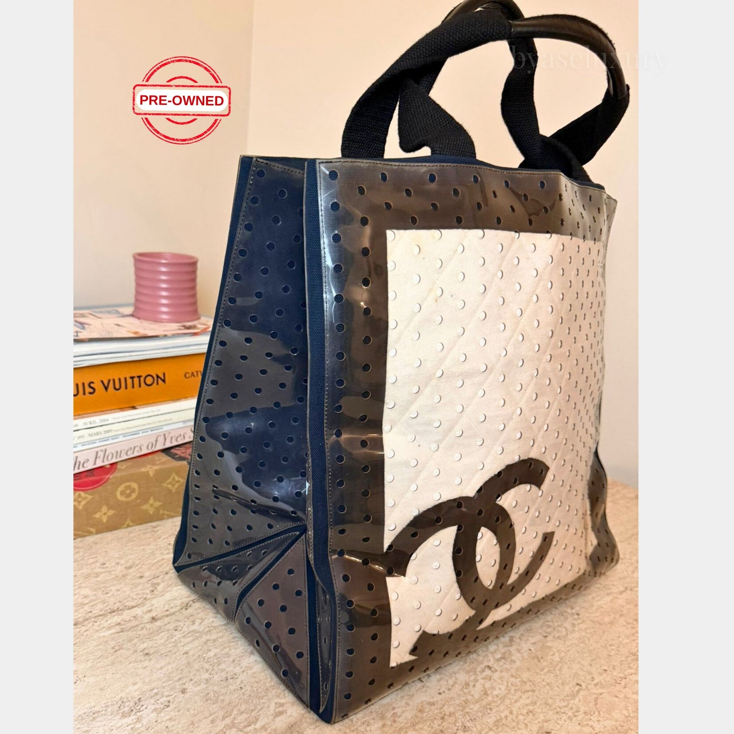 Chanel Limited Plaj Çantası – Şeffaf CC Logolu | Pre-Owned