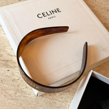Celine Logo Detaylı Taç | Tortoiseshell