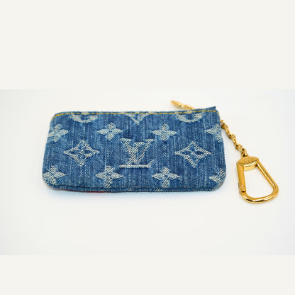Louis Vuitton Denim Kiraz Detaylı Anahtarlık