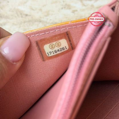 Chanel Wallet on Chain (WOC) Orange Patent Leather Çanta – Pre-Owned
