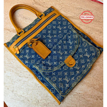 Louis Vuitton Monogram Denim Sac Plat Çanta – Pre-Owned