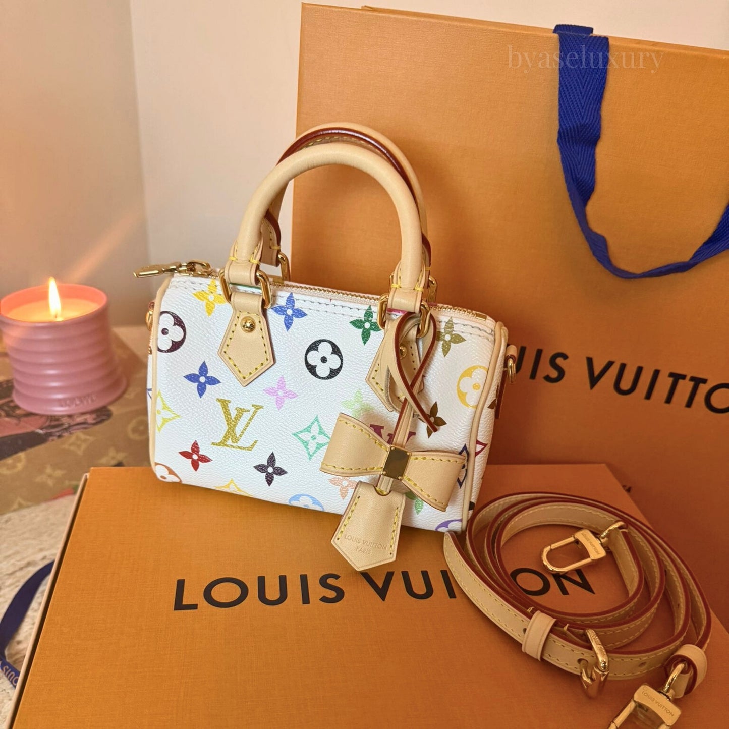 Louis Vuitton x Takashi Murakami Nano Speedy Multicolor Limited Edition Çanta
