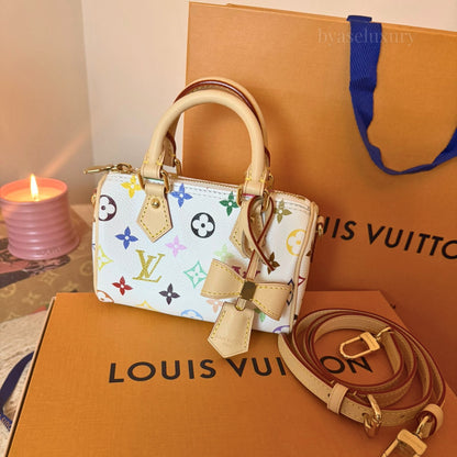 Louis Vuitton x Takashi Murakami Nano Speedy Multicolor Limited Edition Çanta