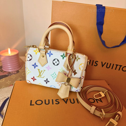 Louis Vuitton x Takashi Murakami Nano Speedy Multicolor Limited Edition Çanta