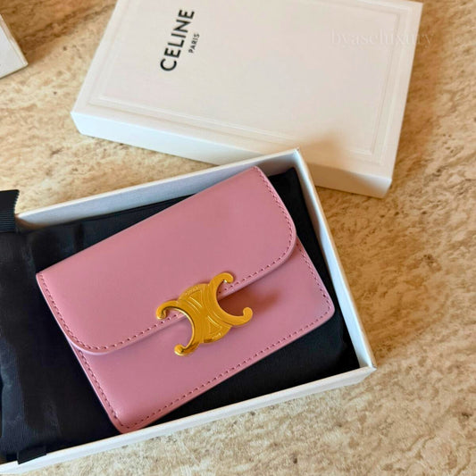 Celine Triomphe Pembe Deri Cüzdan