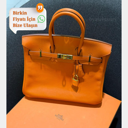 Hermès Birkin Turuncu Deri El Çantası –
